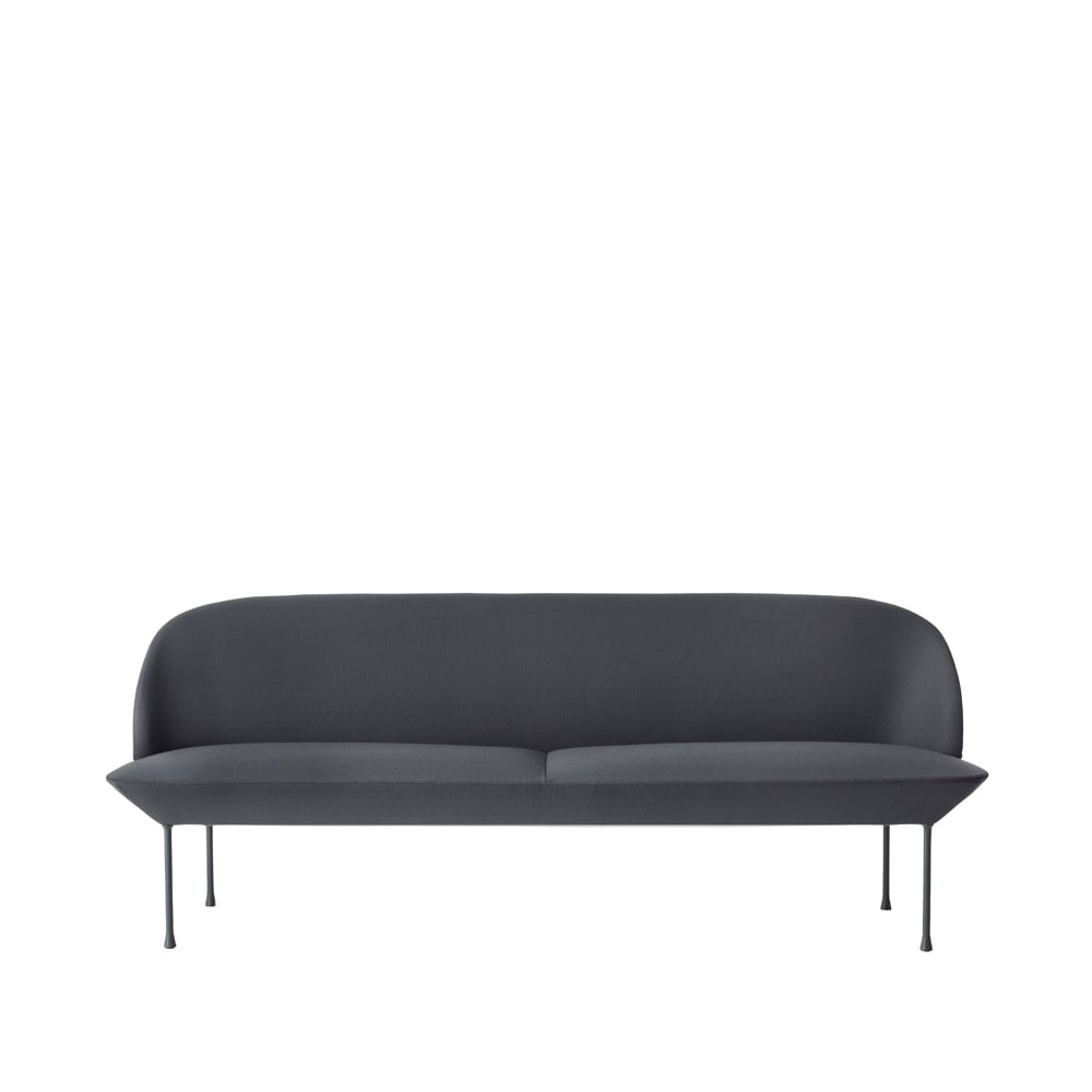 Muuto Oslo bank 3-zits Steelcut 180-Dark grey | Scandinavisch Interieur | Bankstellen | Grijs