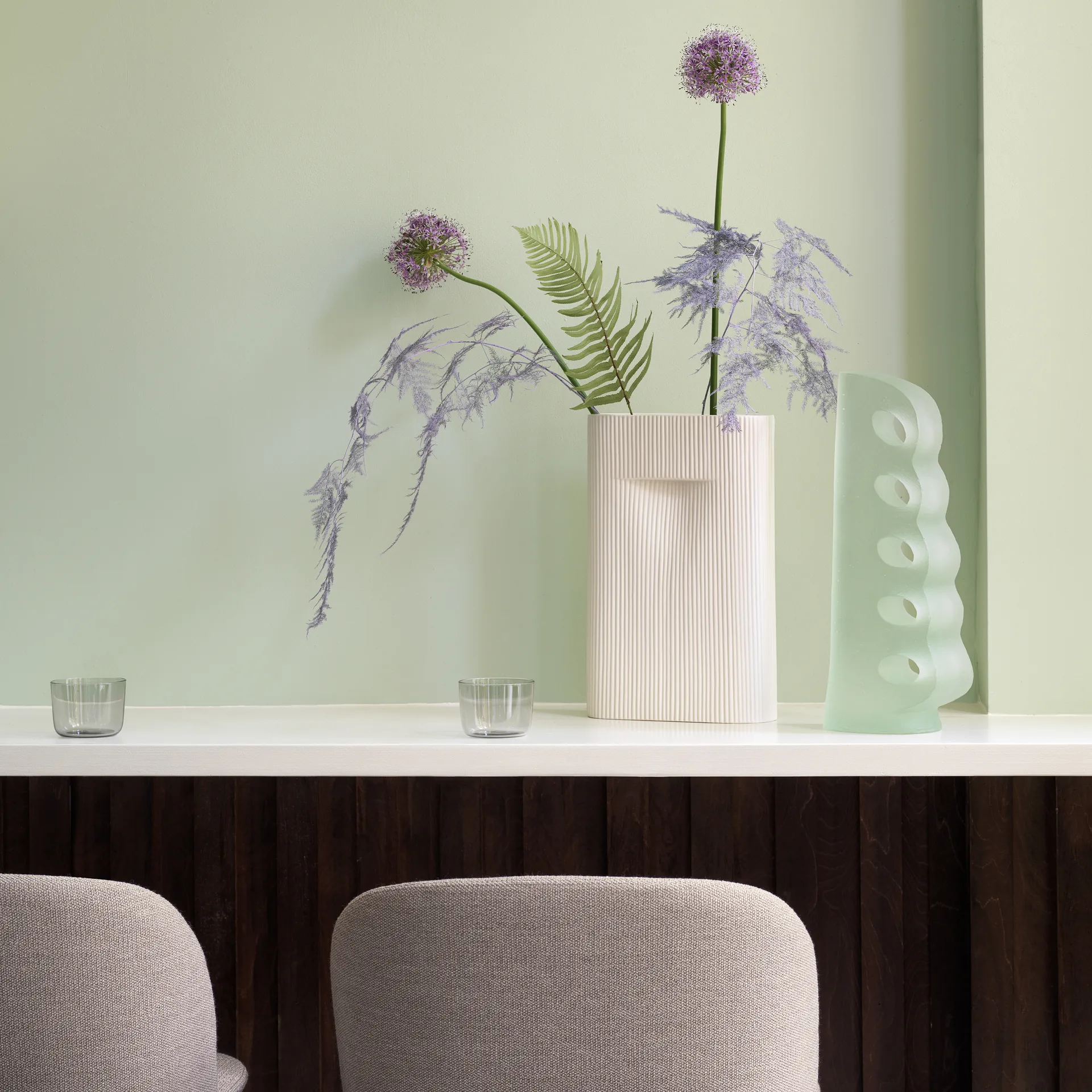 Oslo Bar barkruk verchroomde poten, Ocean 32 Muuto