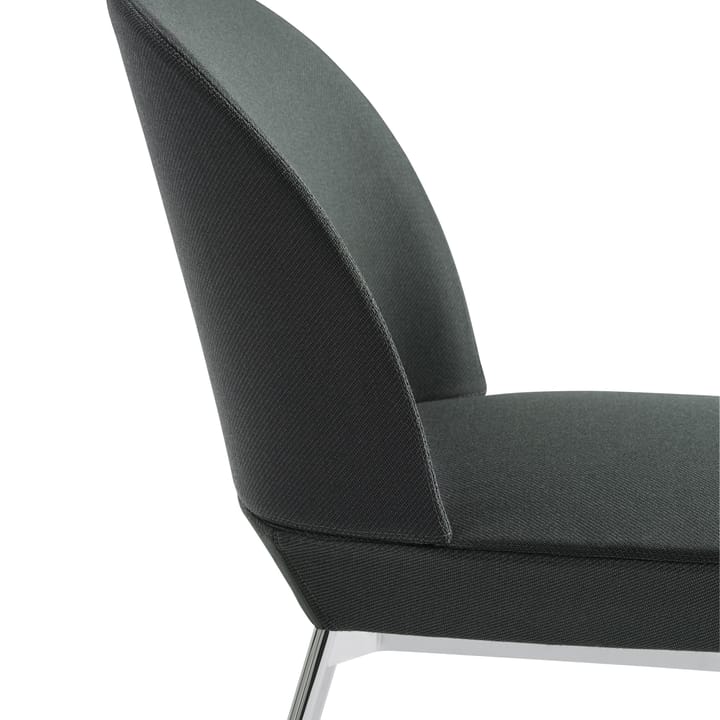 Oslo eetkamerstoel verchroomde poten, twill weave 990 Muuto