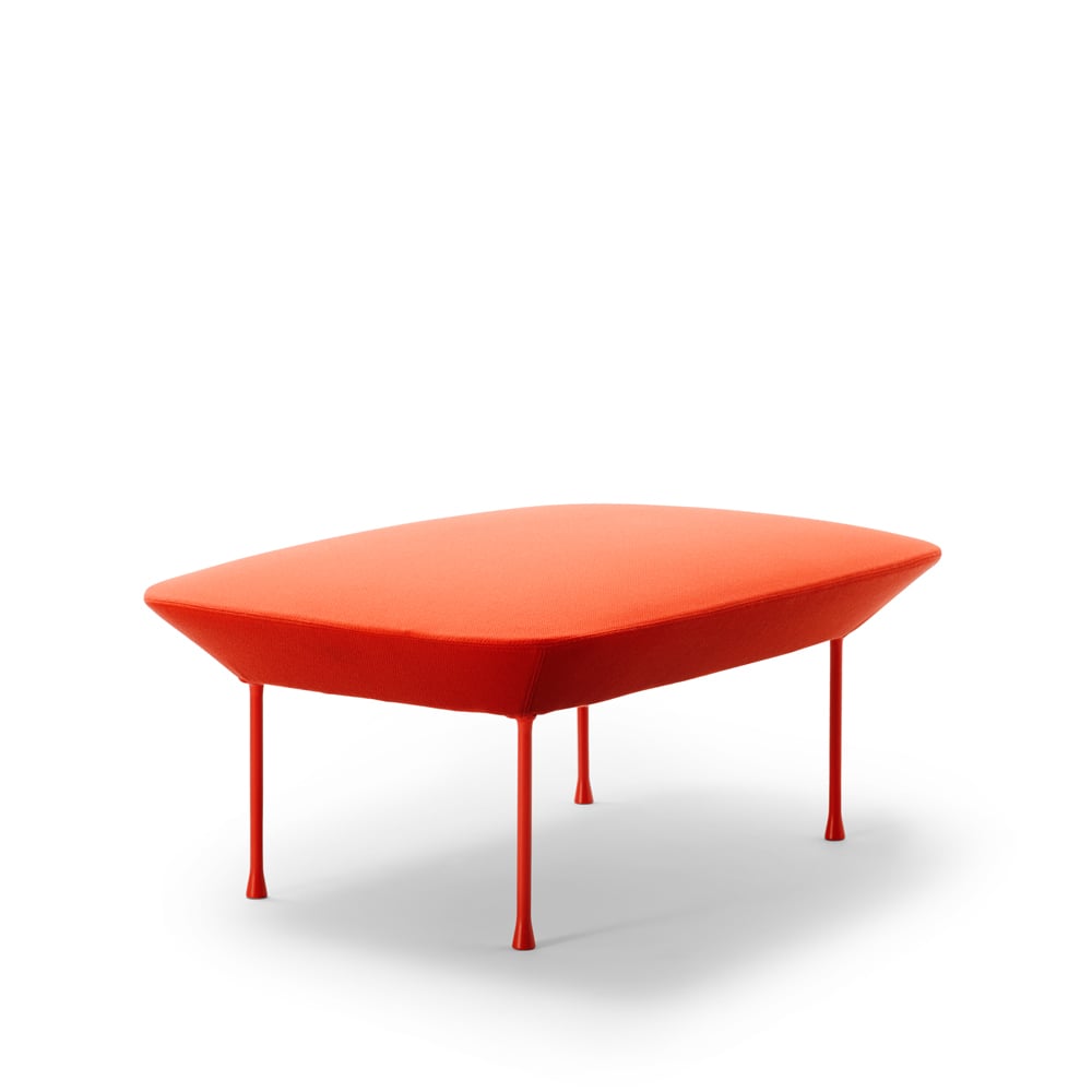 Muuto Oslo pouf Steelcut 550-Tangerine | Scandinavisch Interieur | Krukjes & Poefs | Oranje