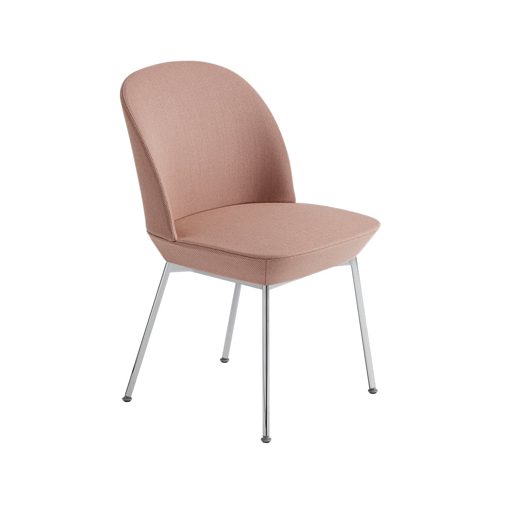 Muuto Oslo stoel bekleed met stof Twill weave 530-Chrome