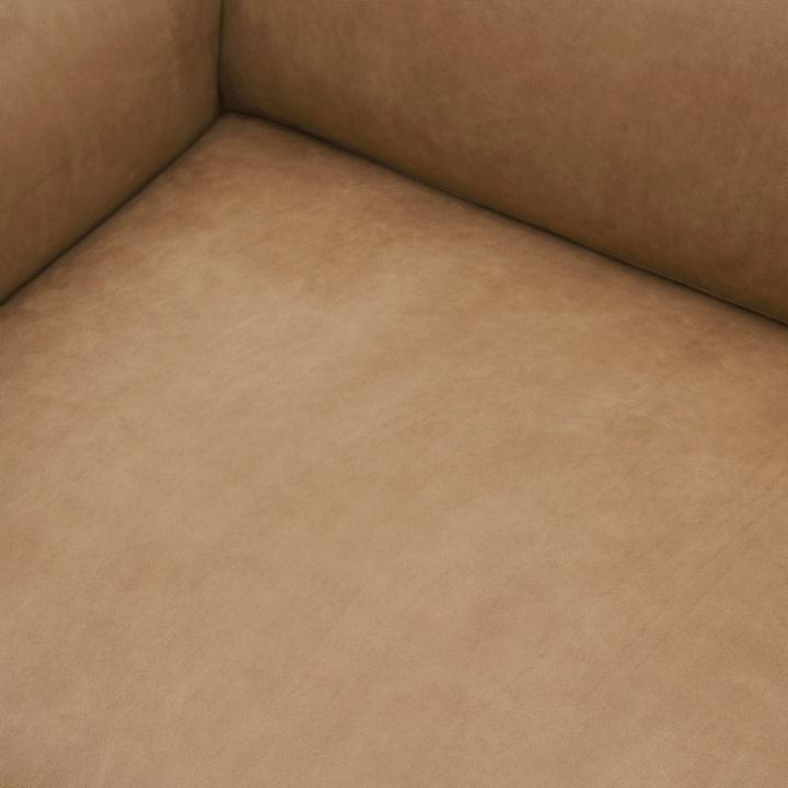 Outline 3,5-zitsbank gepolijst aluminium, Grace leather Camel Muuto