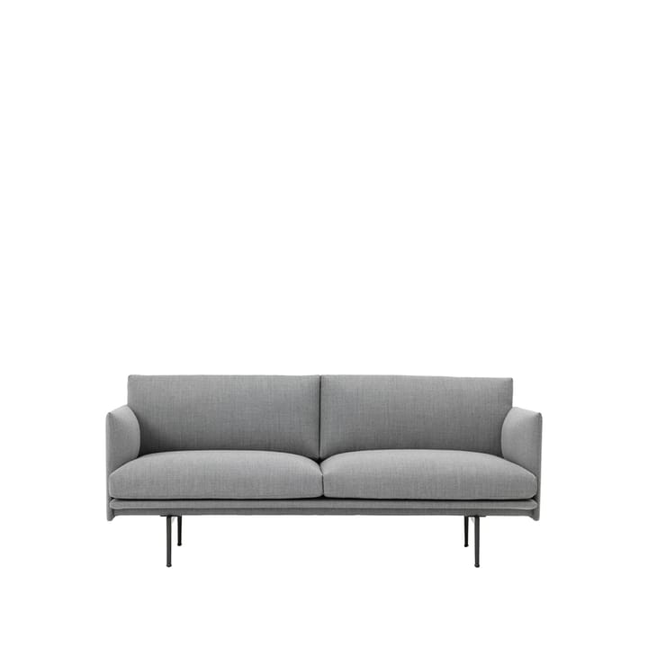 Outline bank 2-zits - Fiord 151 grey-Black - Muuto