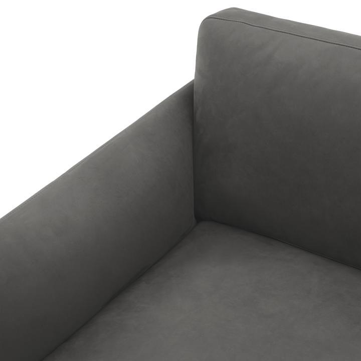 Outline bank 3-zits leer, Grace leather Camel-svarta ben Muuto