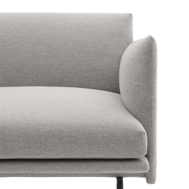 Outline bank 3-zits stof, Clay 12-Black Muuto