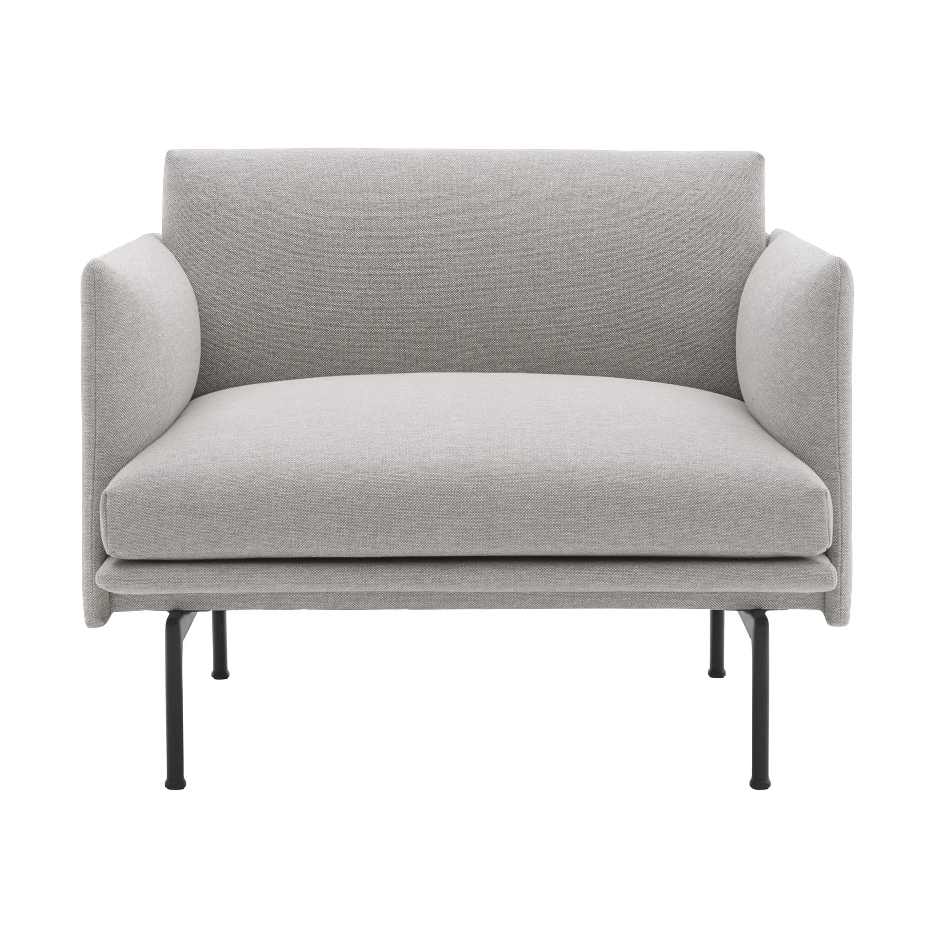 Outline chair fauteuil stof, Clay 12-Black Muuto