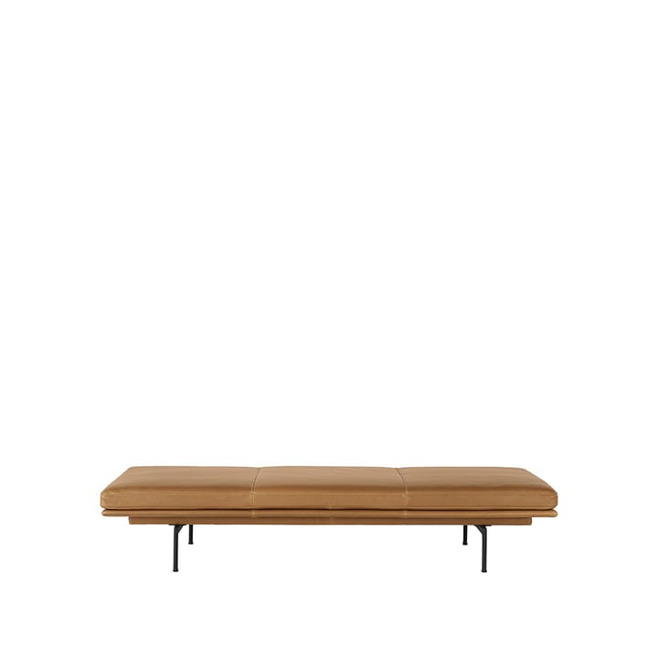 Outline dagbed - Refine leather cognac-Black - Muuto