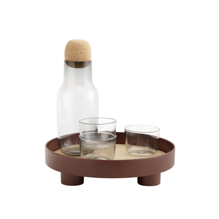 Platform dienblad, donkerrood Muuto