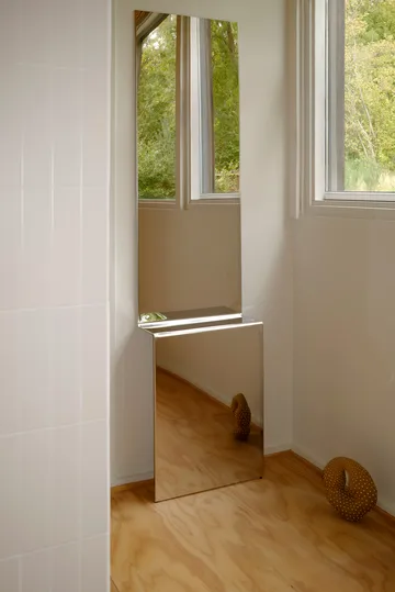 Pleat wandspiegel - Polerat stål, 227x57 cm - Muuto