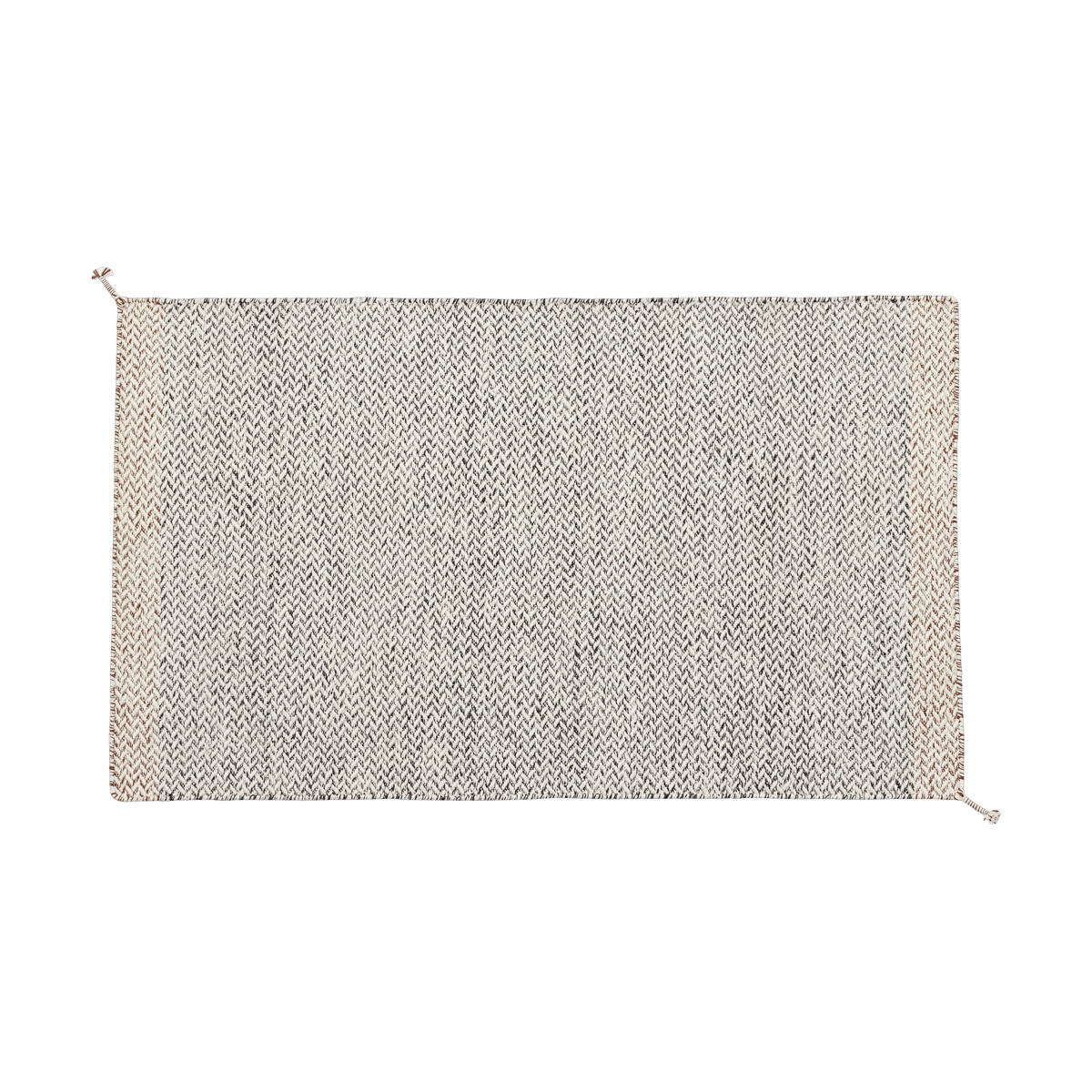 Muuto Ply vloerkleed 85x140 cm Black-white | Scandinavisch Interieur | Plastic vloerkleden | Zwart