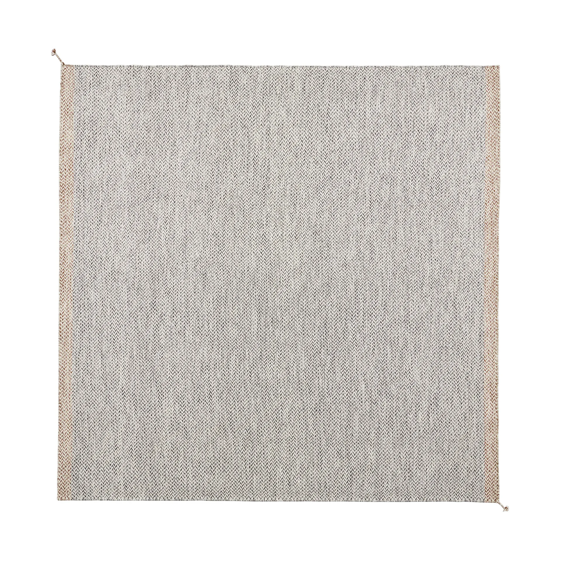 Ply wollen vloerkleed 240x240 cm, Black-white Muuto