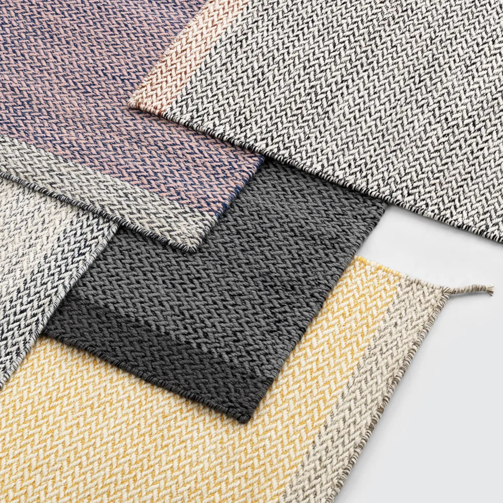 Ply wollen vloerkleed 400x400 cm, Yellow Muuto