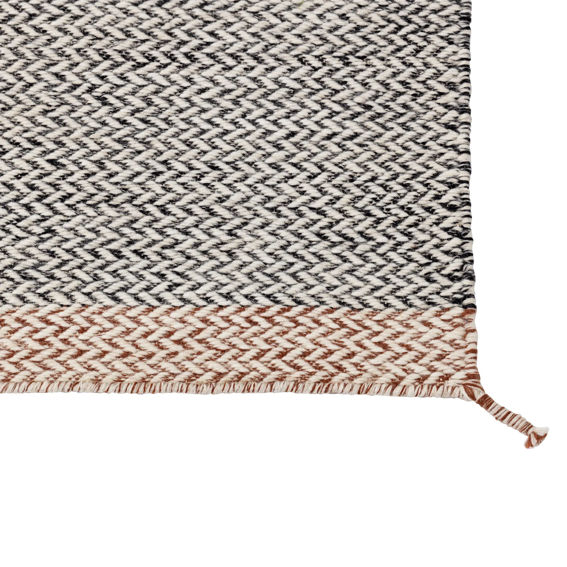 Ply wollen vloerkleed 85 x 140 cm., zwart-wit Muuto