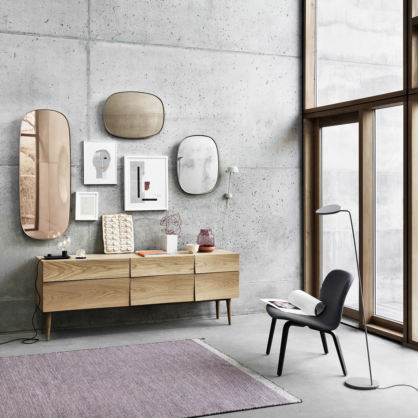 Reflect sideboard large, Oak Muuto