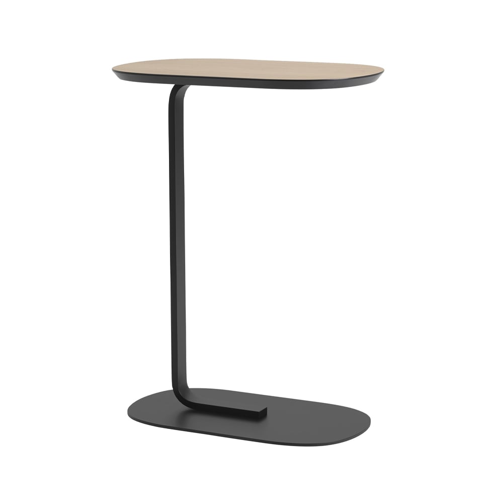 Muuto Relate Bijzettafel H: 73,5 cm Oak veneer-Black