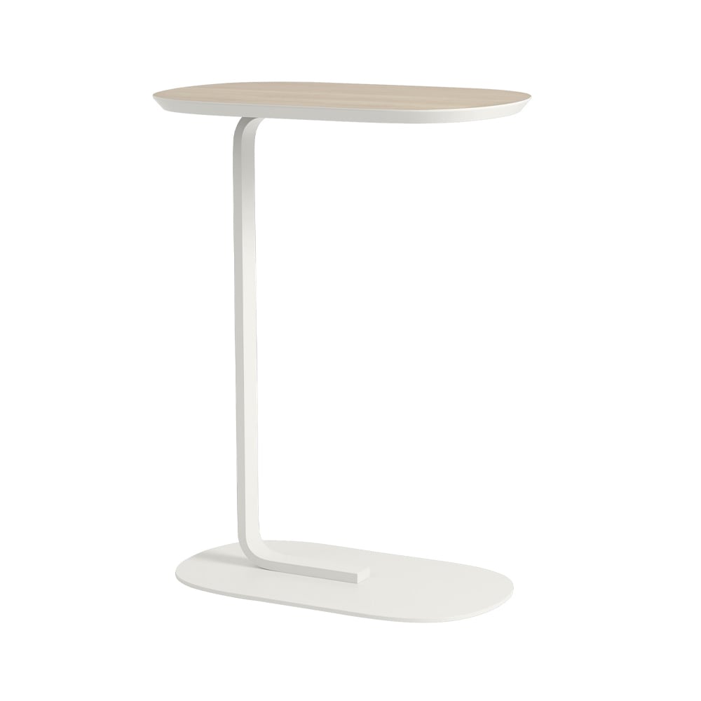 Muuto Relate Bijzettafel H: 73,5 cm Oak veneer-Off white