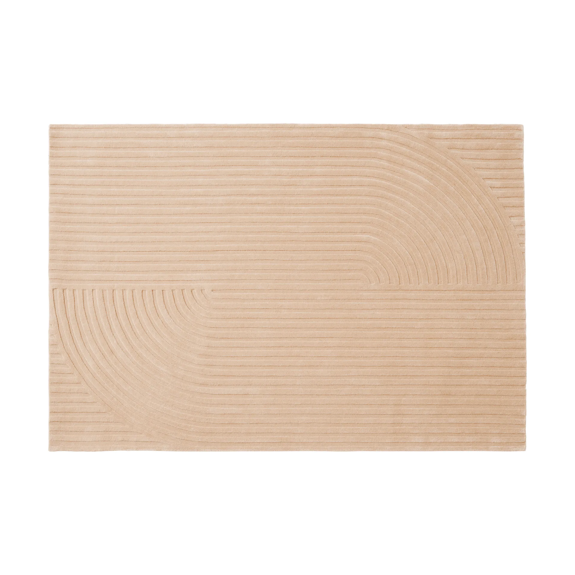 Relevo Rug Quattro vloerkleed van wol, Light rose, 170x240 cm Muuto