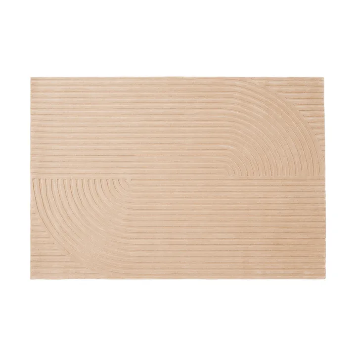 Relevo Rug Quattro vloerkleed van wol - Light rose, 170x240 cm - Muuto