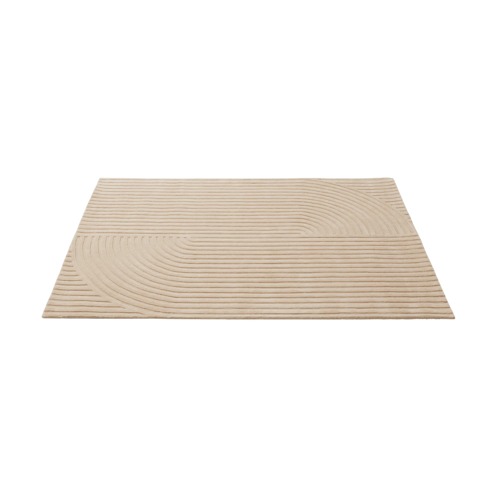 Relevo Rug Quattro vloerkleed van wol, Light rose, 170x240 cm Muuto