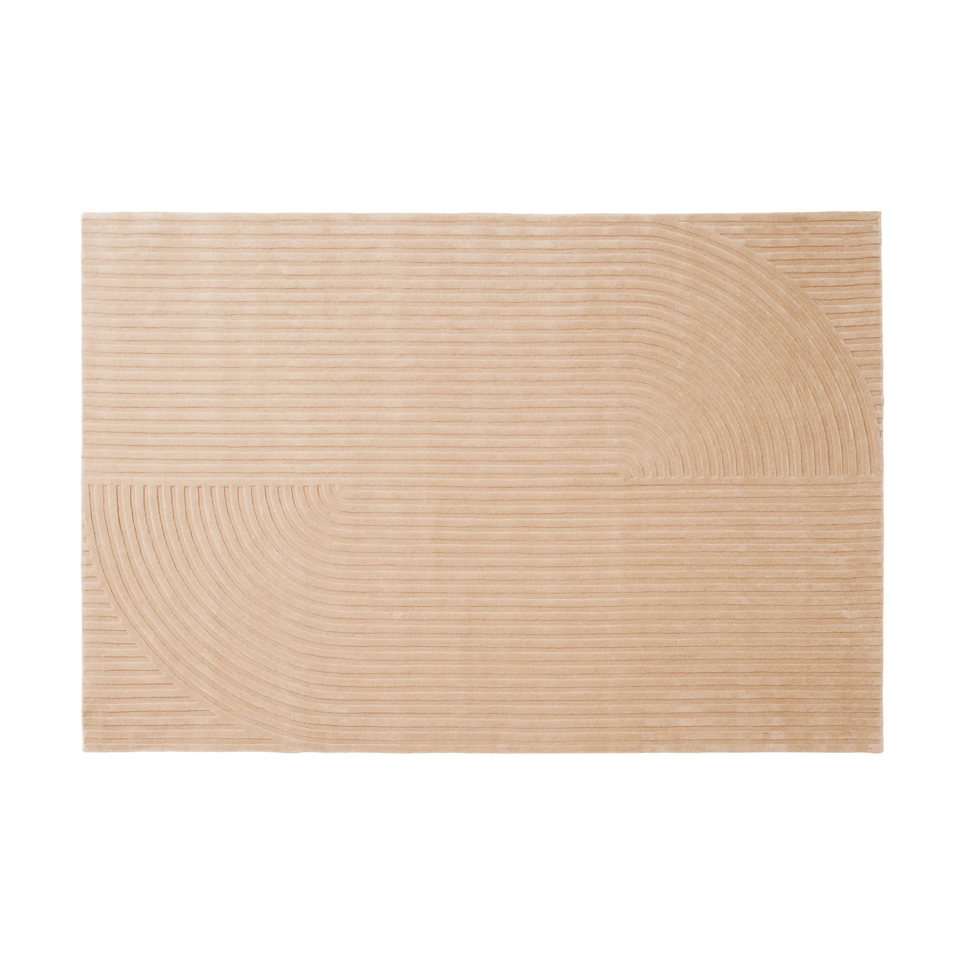 Relevo Rug Quattro vloerkleed van wol, Light rose, 200x300 cm Muuto