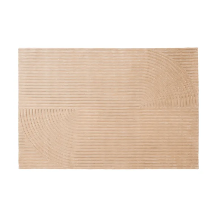 Relevo Rug Quattro vloerkleed van wol - Light rose, 200x300 cm - Muuto