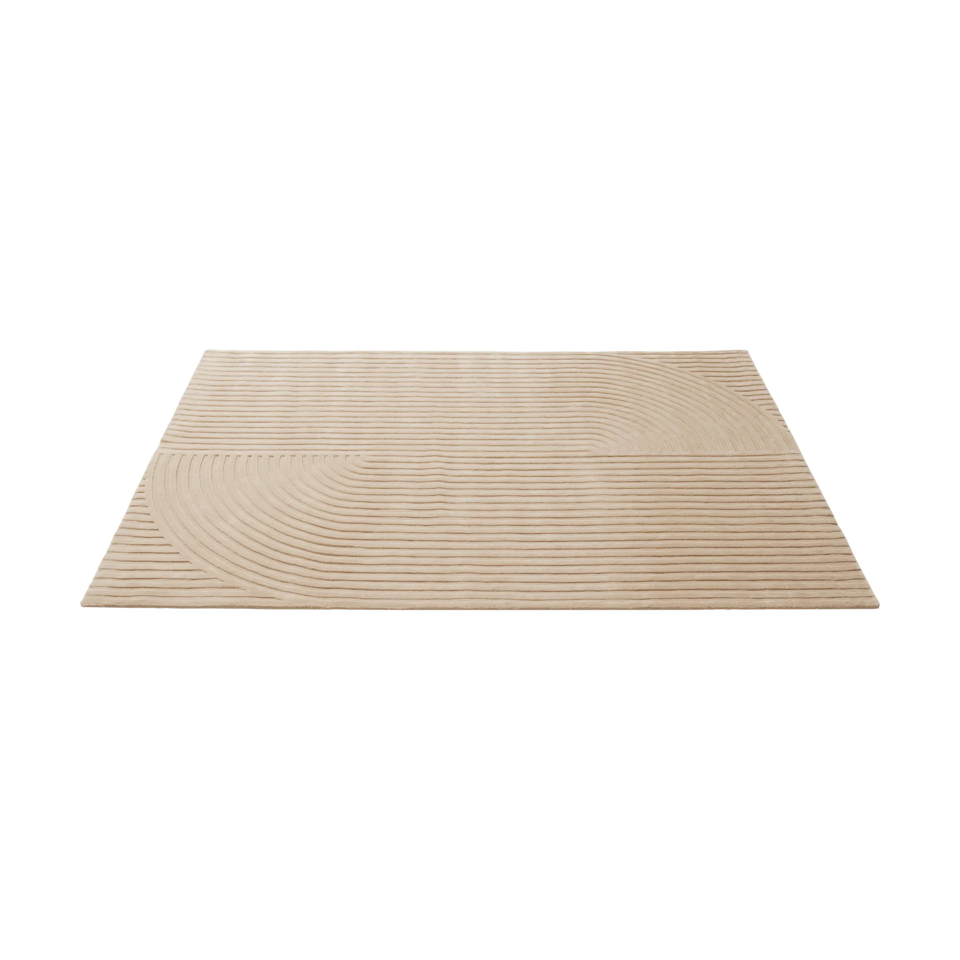 Relevo Rug Quattro vloerkleed van wol, Light rose, 200x300 cm Muuto