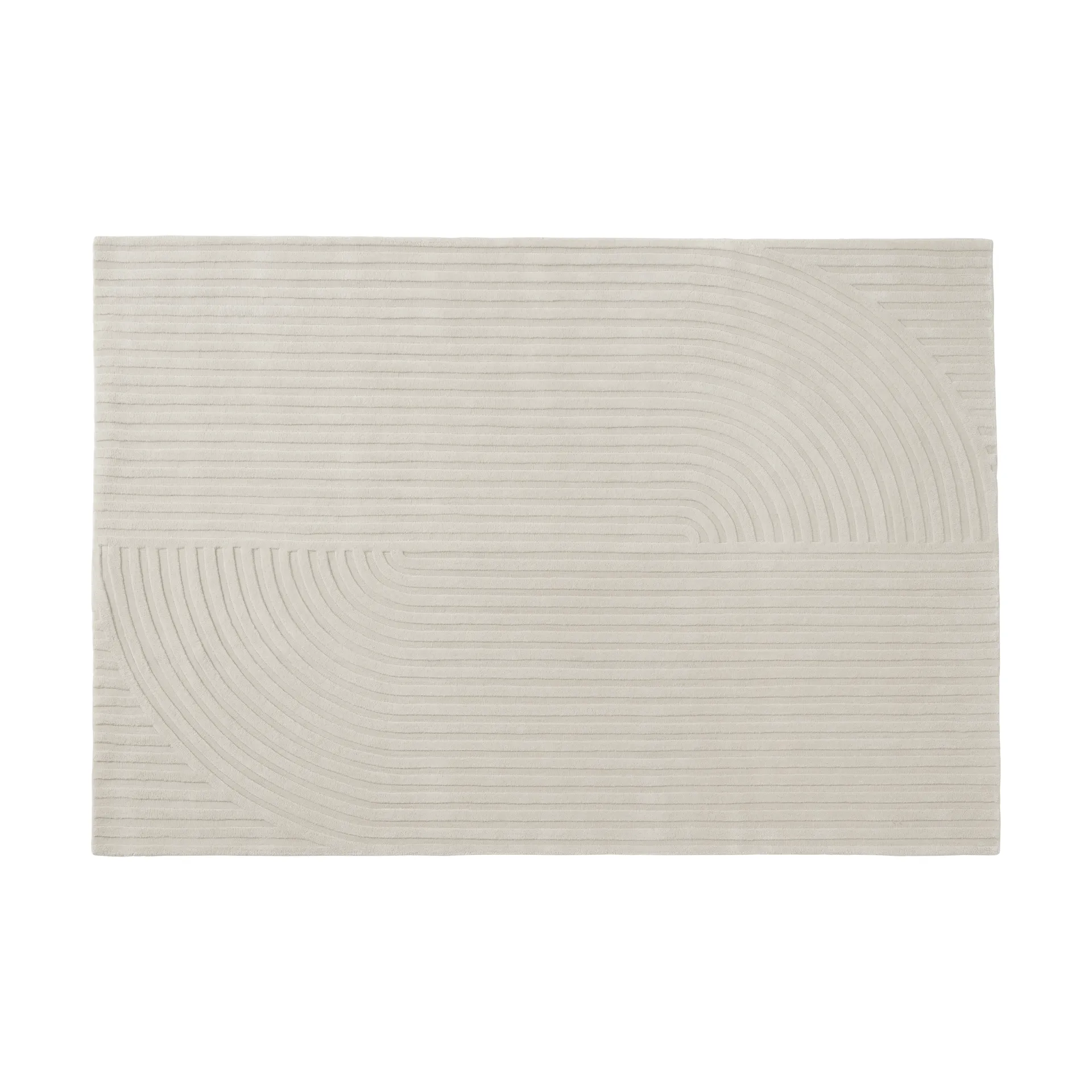 Relevo Rug Quattro vloerkleed van wol, Off white, 170x240 cm Muuto