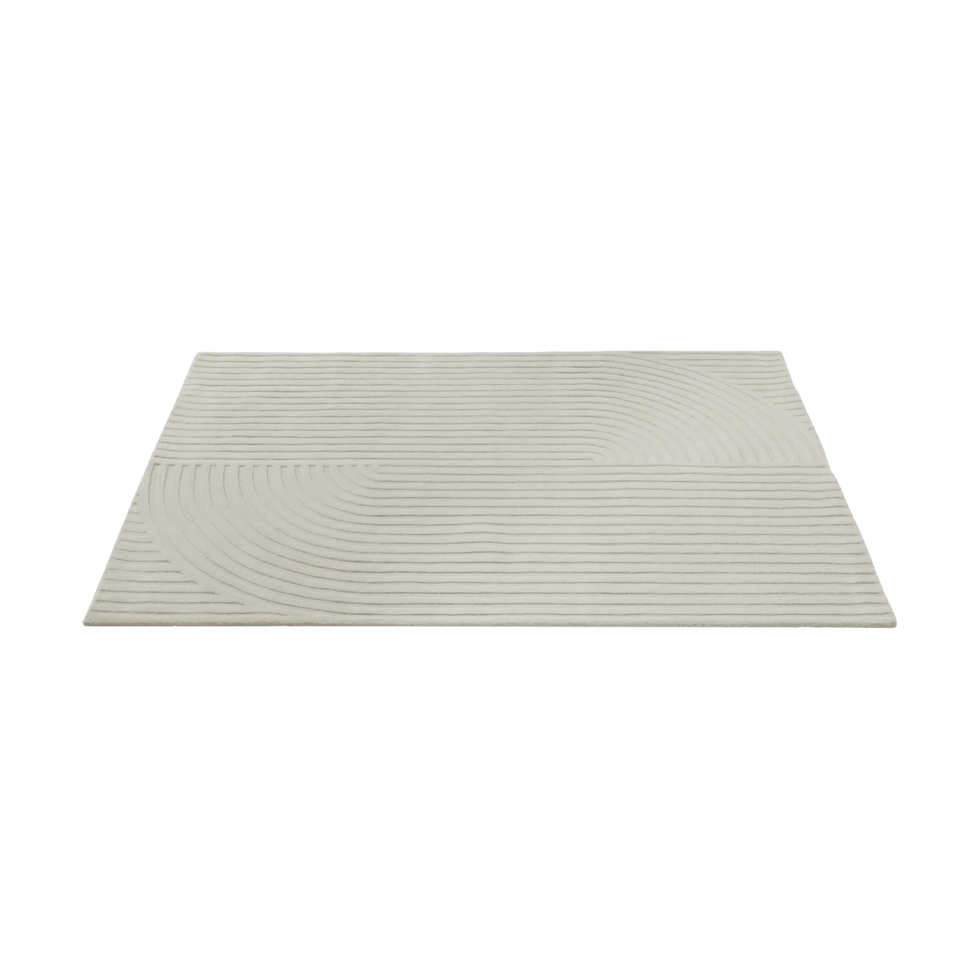 Relevo Rug Quattro vloerkleed van wol, Off white, 170x240 cm Muuto