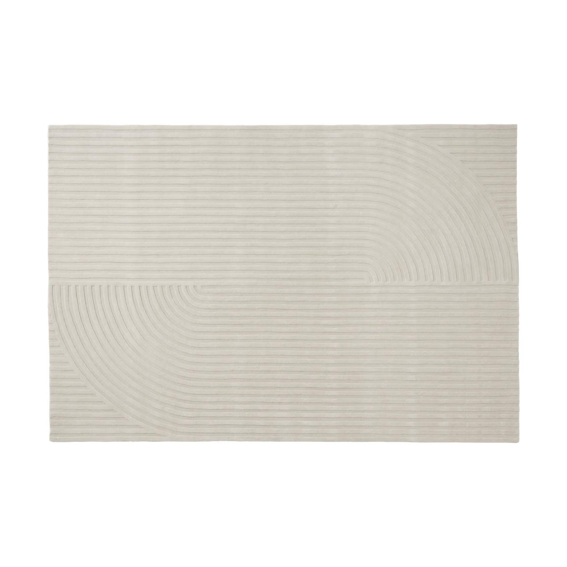 Relevo Rug Quattro vloerkleed van wol, Off white, 200x300 cm Muuto
