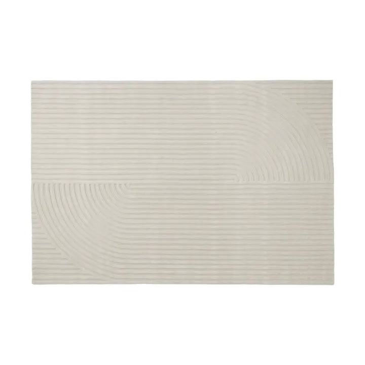 Relevo Rug Quattro vloerkleed van wol - Off white, 200x300 cm - Muuto