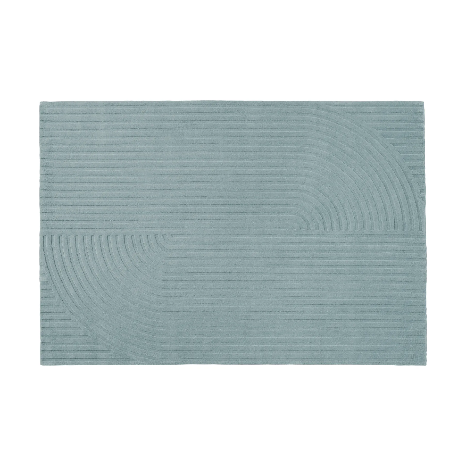 Relevo Rug Quattro vloerkleed van wol, Sage green, 170x240 cm Muuto