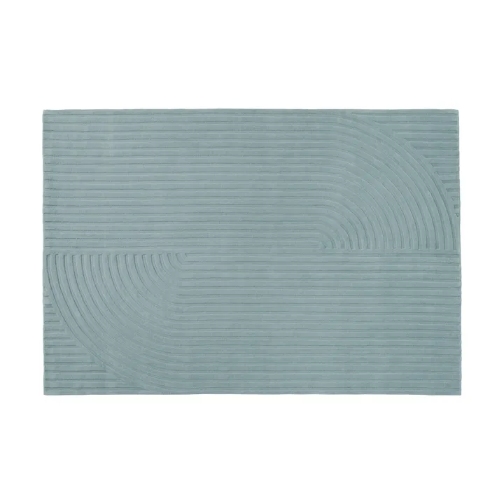 Relevo Rug Quattro vloerkleed van wol - Sage green, 170x240 cm - Muuto