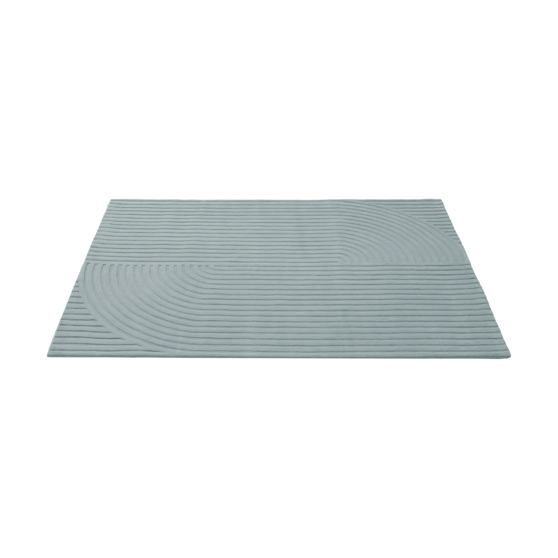 Relevo Rug Quattro vloerkleed van wol, Sage green, 170x240 cm Muuto