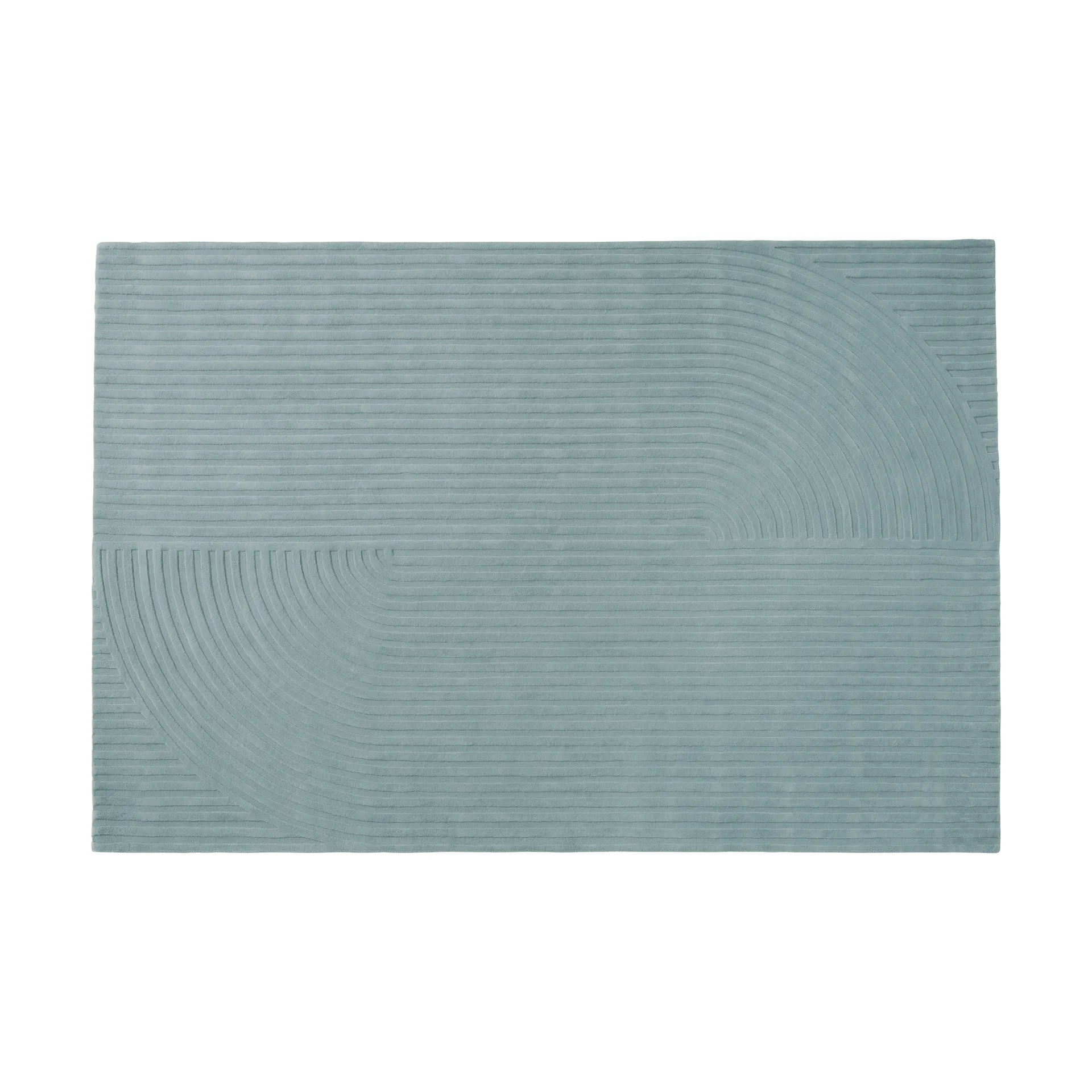 Relevo Rug Quattro vloerkleed van wol, Sage green, 200x300 cm Muuto