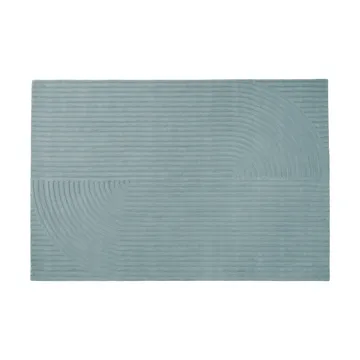 Relevo Rug Quattro vloerkleed van wol - Sage green, 200x300 cm - Muuto