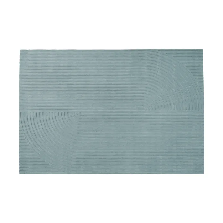 Relevo Rug Quattro vloerkleed van wol - Sage green, 200x300 cm - Muuto