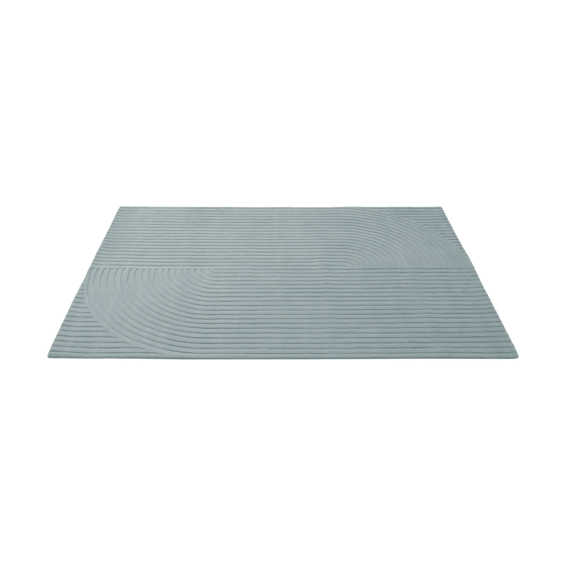 Relevo Rug Quattro vloerkleed van wol, Sage green, 200x300 cm Muuto