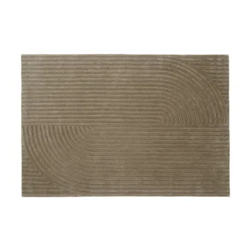 Relevo Rug Quattro vloerkleed van wol - Taupe, 170x240 cm - Muuto