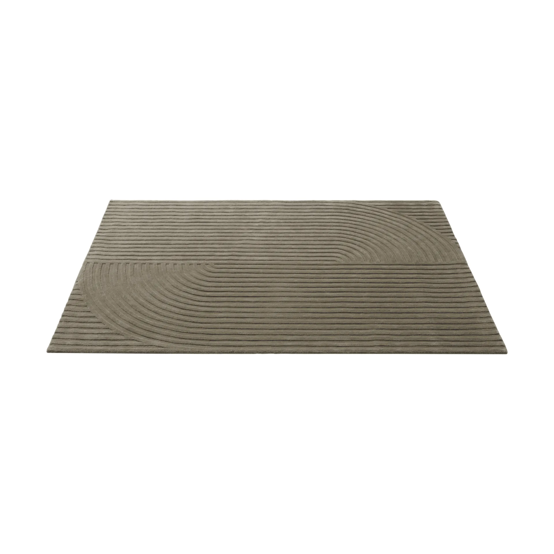 Relevo Rug Quattro vloerkleed van wol, Taupe, 170x240 cm Muuto