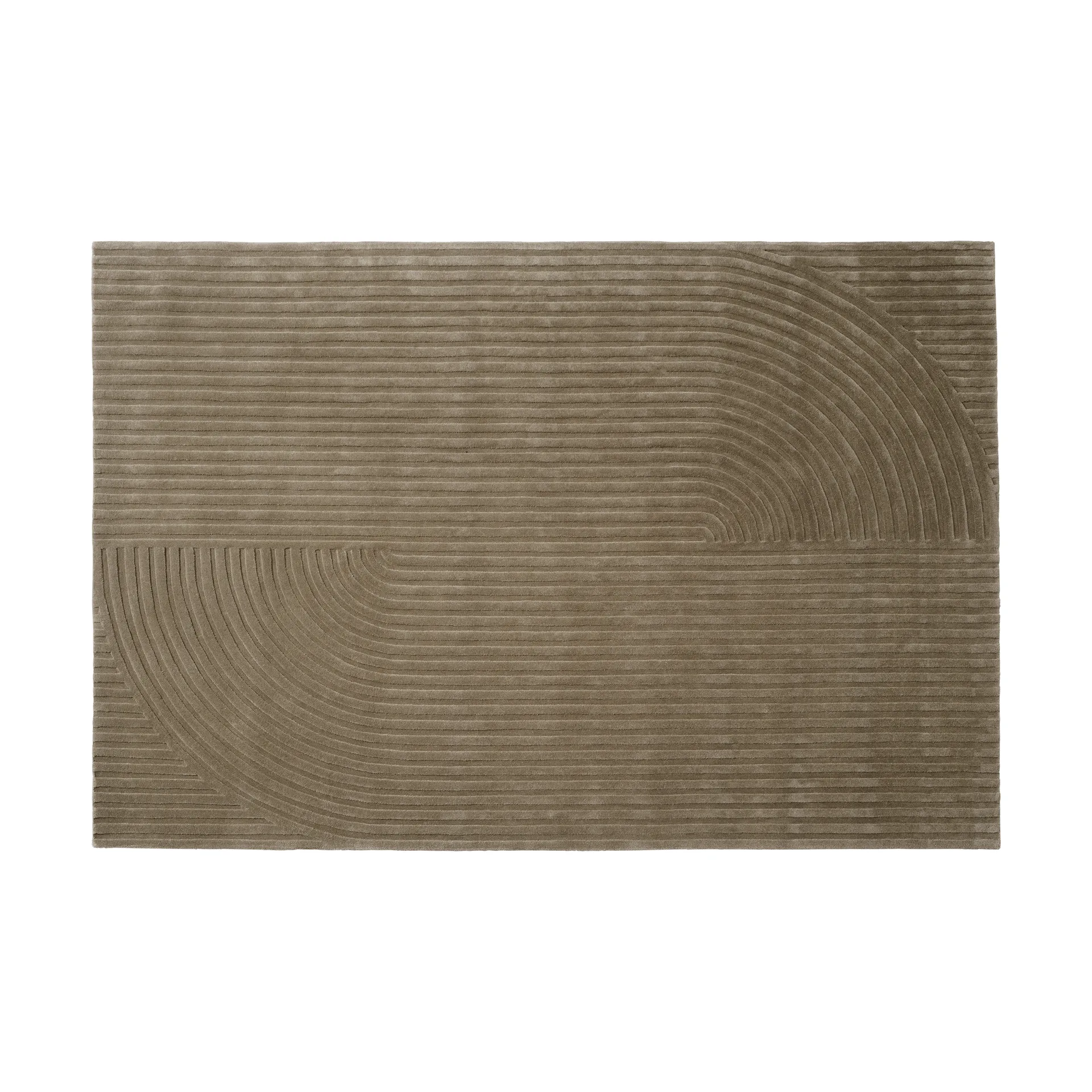 Relevo Rug Quattro vloerkleed van wol, Taupe, 200x300 cm Muuto