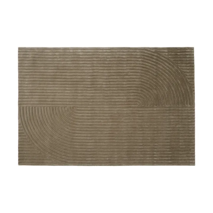 Relevo Rug Quattro vloerkleed van wol - Taupe, 200x300 cm - Muuto