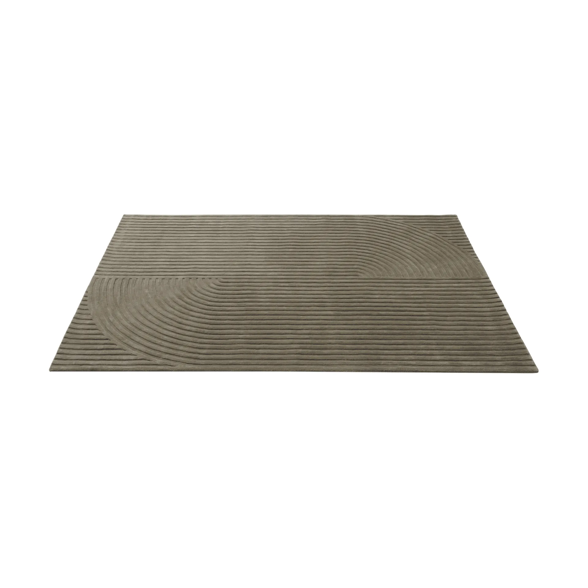 Relevo Rug Quattro vloerkleed van wol, Taupe, 200x300 cm Muuto