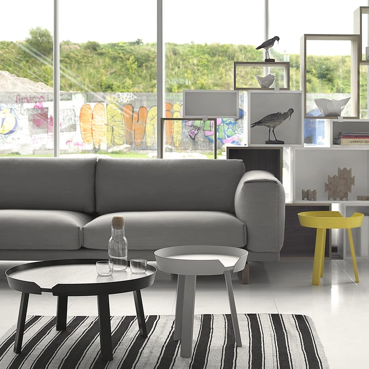 Rest bank - 2-zits-remix 163 grey-eikenhouten poten - Muuto