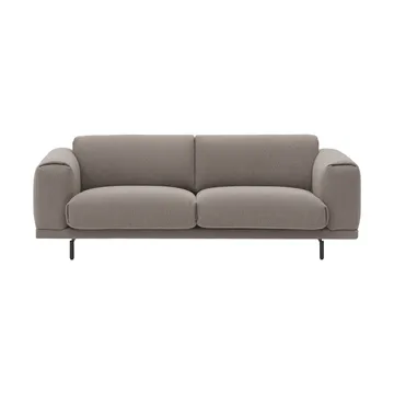 Rest bank - 3-zits, Hearth 6 grey-zwarte poten - Muuto