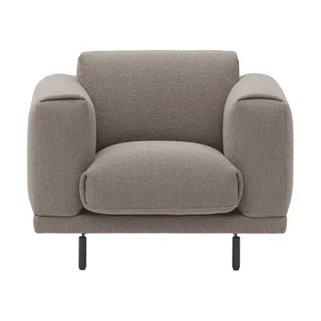 Rest Lounge Chair loungestoel - Hearth 6-zwarte poten - Muuto