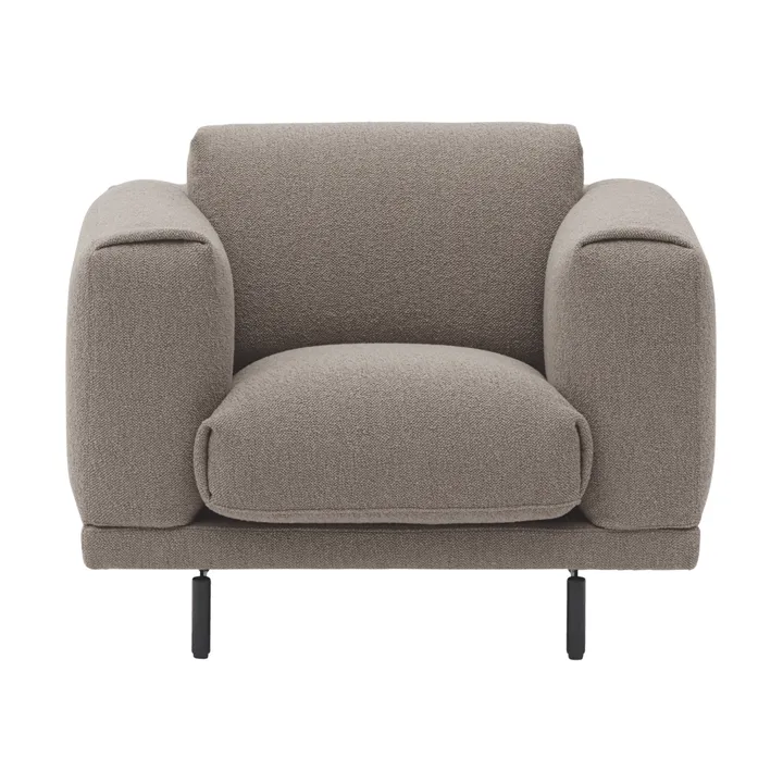 Rest Lounge Chair loungestoel - Hearth 6-zwarte poten - Muuto