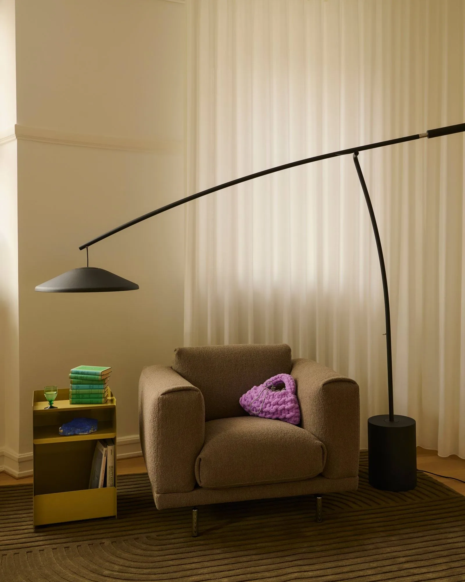 Rest Lounge Chair loungestoel, Hearth 6-zwarte poten Muuto