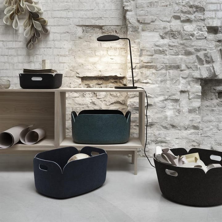 Restore opbergmand rond, black melange Muuto