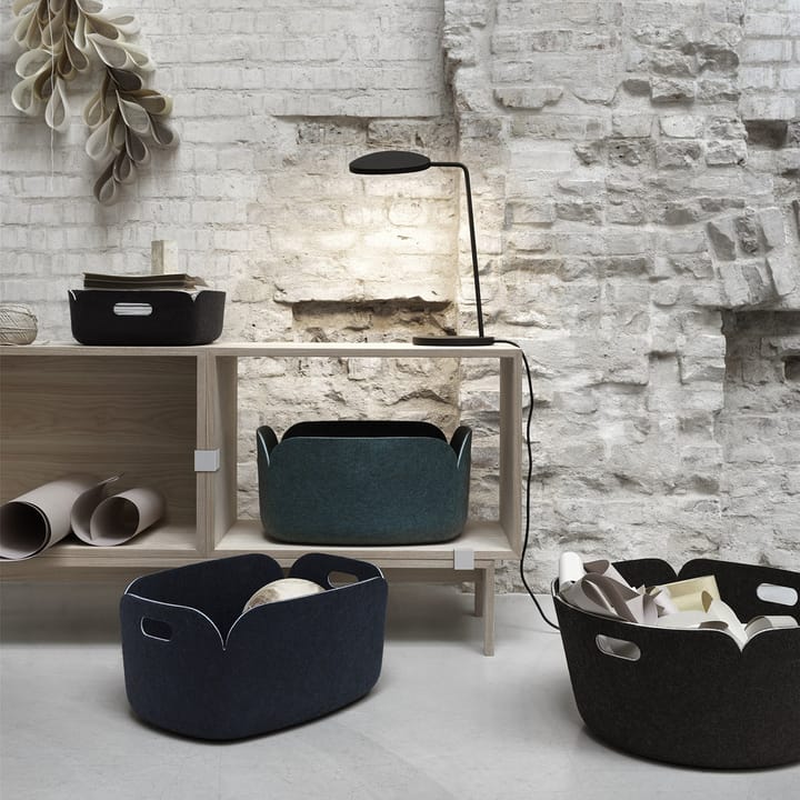 Restore opbergmand rond, black Muuto