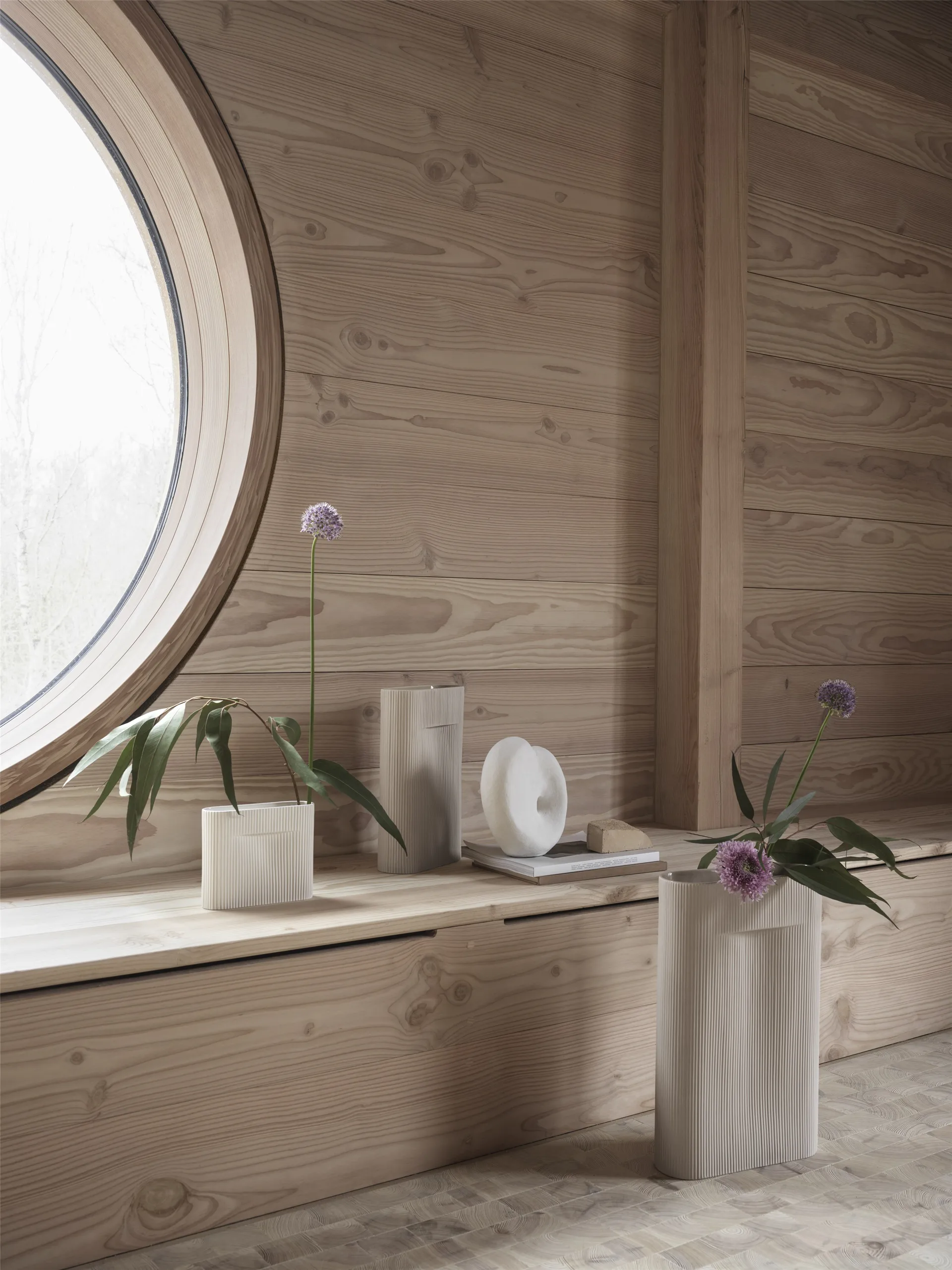 Ridge vaas 16,5 cm, Off white Muuto